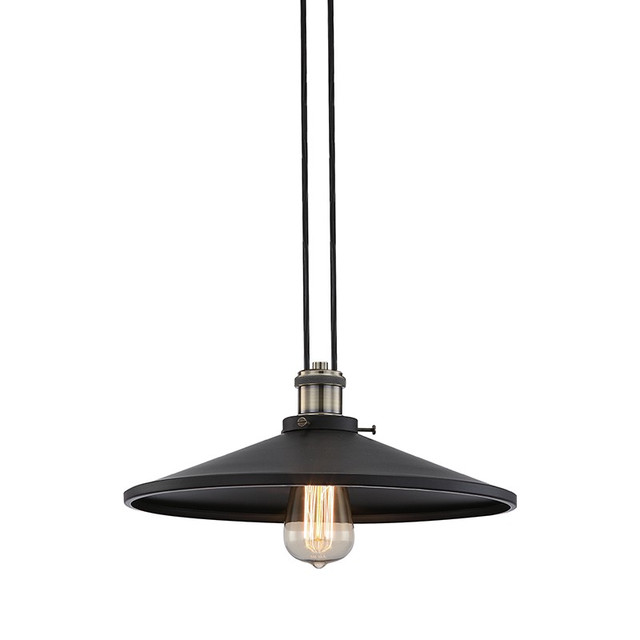 ACA Lighting NETTO BLACK BELL D34 1XE27 METALLIC HIPPOLYTE — KS12882CB
