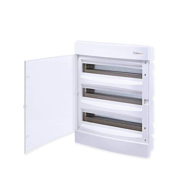 ACA Lighting FLUSH MOUNTING 54 MODULES 3 ROWS WHITE DOOR — 282U3X18CW