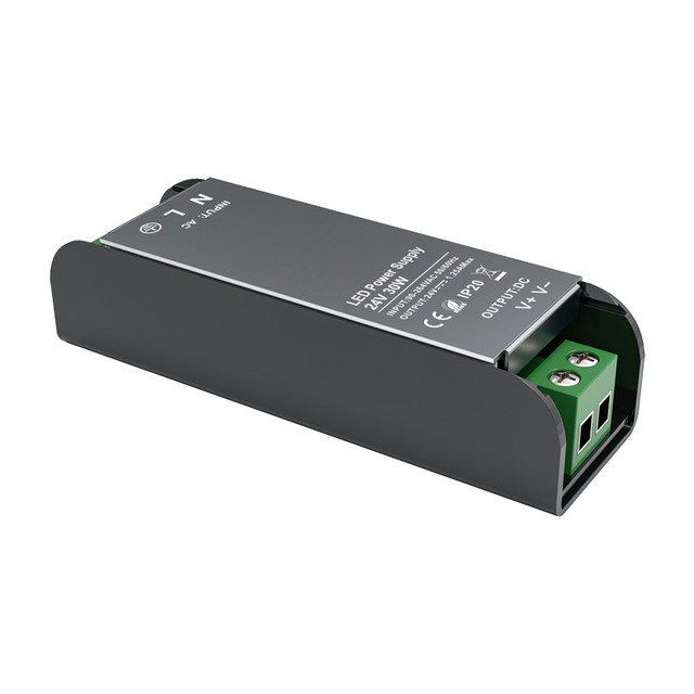 ACA Lighting LED CV METAL DRIVER 30W 230V AC- 24V DC 1,25A IP20 5YRS 94X25X20MM — SL30CV24