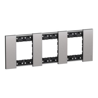 BTicino 2x3P 71mm Living Now Plate — KA4802M3KS