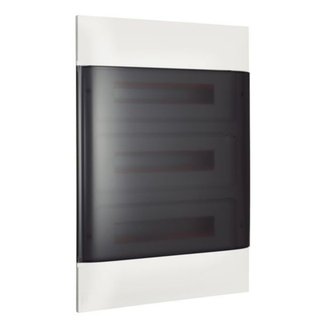 BTicino LINEA HABITA flush-mounting switchboard with door dark colour, 3x18 modules — E315PS54