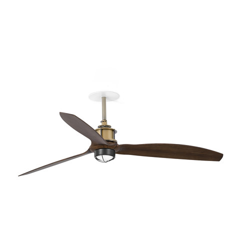 Faro Barcelona JUST FAN RECESSED M Old gold/walnut fan 3000K — manufacturer representative image