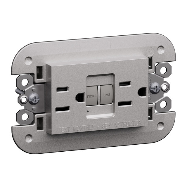 BTicino American standard 2 P+E 15 A 127 Va.c. GFCI socket — KS4188GFG6