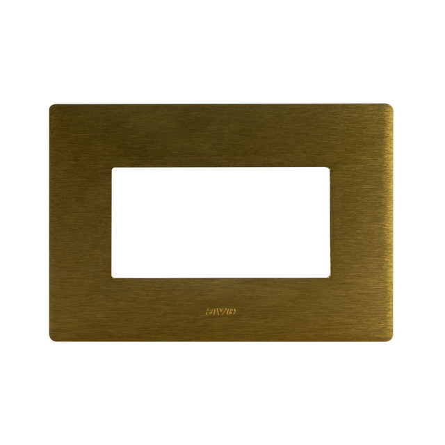 AVE S44 ALUMINUM PLATE, BRONZE COLOUR – WITHOUT FINISHING FRAME – 4 MOD. — 44PAQ4BRZ
