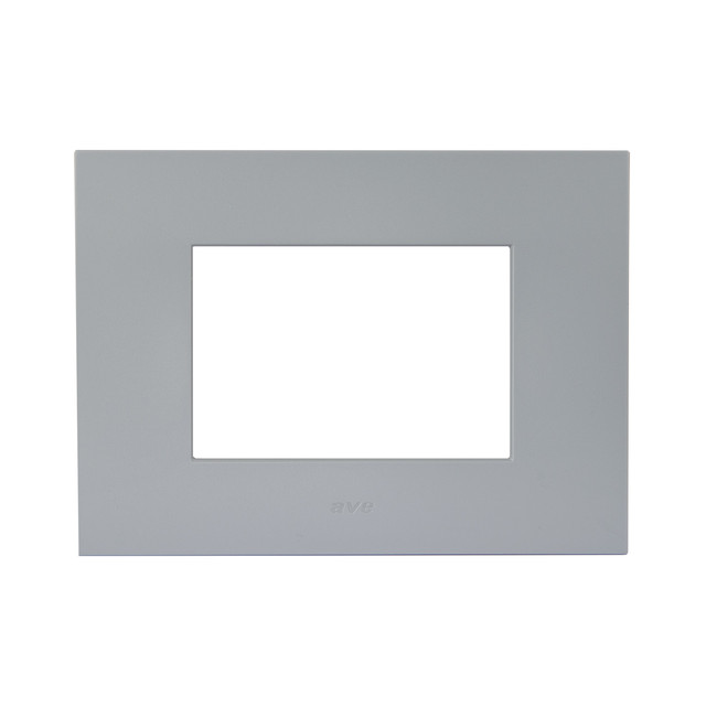 AVE SMART EASY S44 TECHNOPOLYMER PLATE, ALLUMIA TECH GREY COLOUR – GLOSSY FINISH – 3 MOD. — 44PSME3ALS