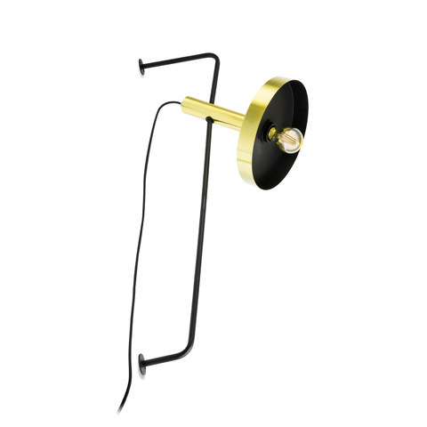Faro Barcelona WHIZZ Golden/black wall lamp — manufacturer representative image