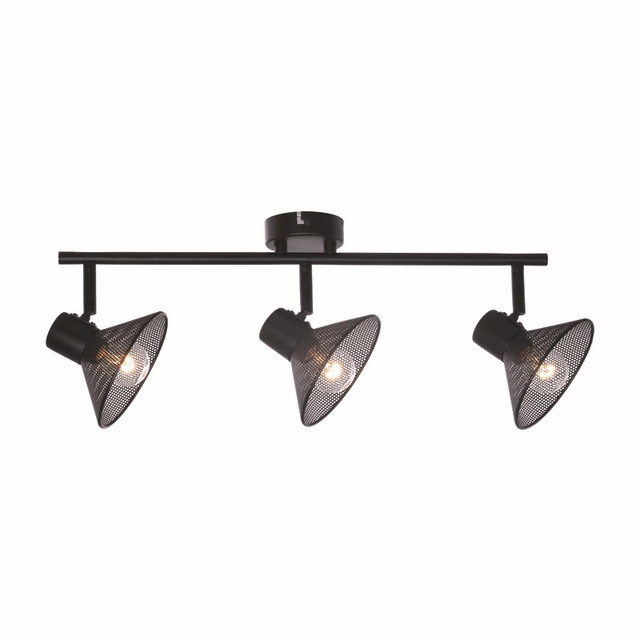 ACA Lighting NETTO WALL MOUNTED 3ΧΕ14 PALOMA BLACK METAL 53X13X19CM — TNK2833SB