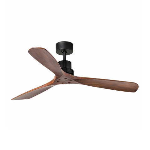 Faro Barcelona LANTAU L Matt black/walnut fan — manufacturer representative image