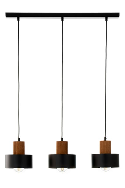 Sigma Pendant lamp RIF Wood 3 black/jasny brązowy 41862