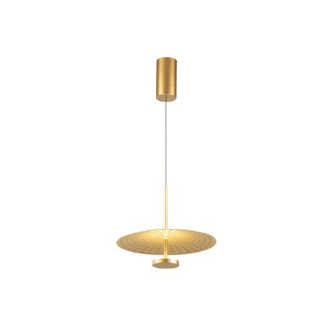 ACA Lighting LOFTY- PENDANT LAMP SAND GOLD ALUMINIUM LED SMD 8W 2700Κ 560LM IP20 Φ300x1500mm — manufacturer representative image