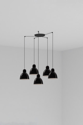 Faro Barcelona VENICE 5L Black pendant lamp — manufacturer representative image