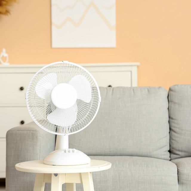 ACA Lighting TABLE ROUNDED FAN, WHITE WITH 3 WHITE BLADES, DIAM30, AC 35W — FANTPWH20