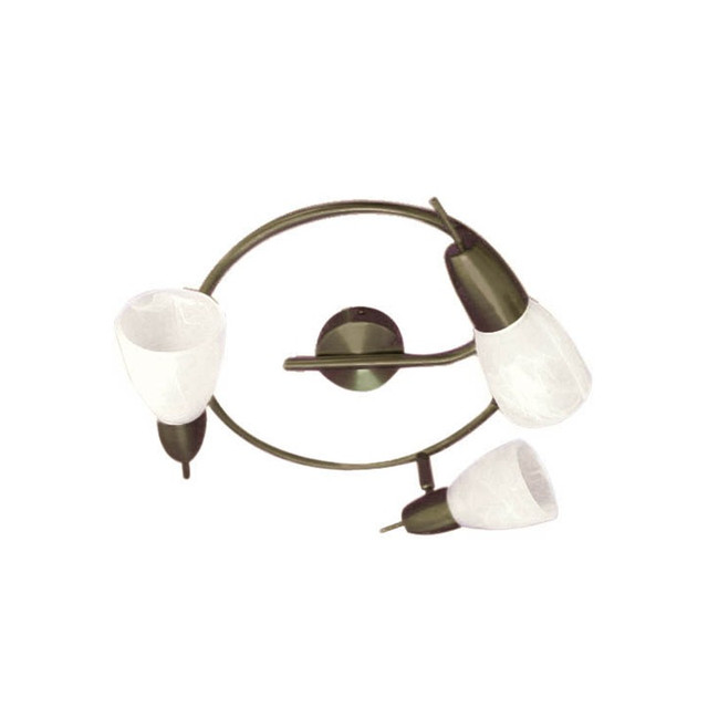 ACA Lighting NETTO SPOT ΙΙΙΙ GLASS BRASS 3Χ40W E14 KAMET — MC542GAB3E