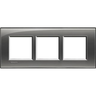 BTicino Square cover plate 2x3P 57mm London fog — LNA4832M3KF