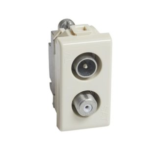 BTicino Star demixed coaxial socket for single-user aerial systems — A5214D