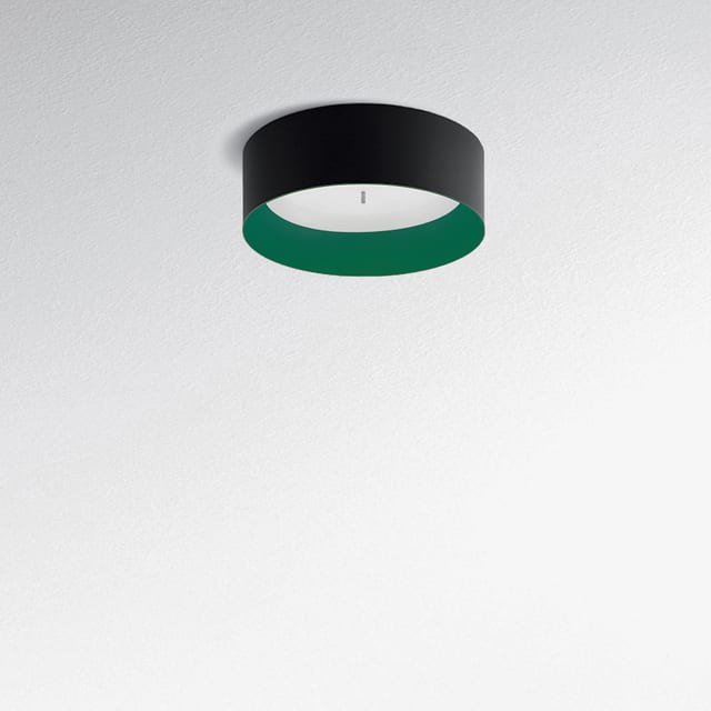 Artemide Tagora Ceiling 570 - LED 4000K - Dali SwitchDim - Black/Green — M248341