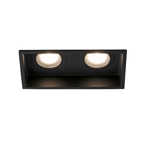 Faro Barcelona HYDE SQ 2L Black square recessed lamp — manufacturer representative image