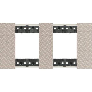 BTicino 2x2P 71mm Living Now plate — KA4802M2MM
