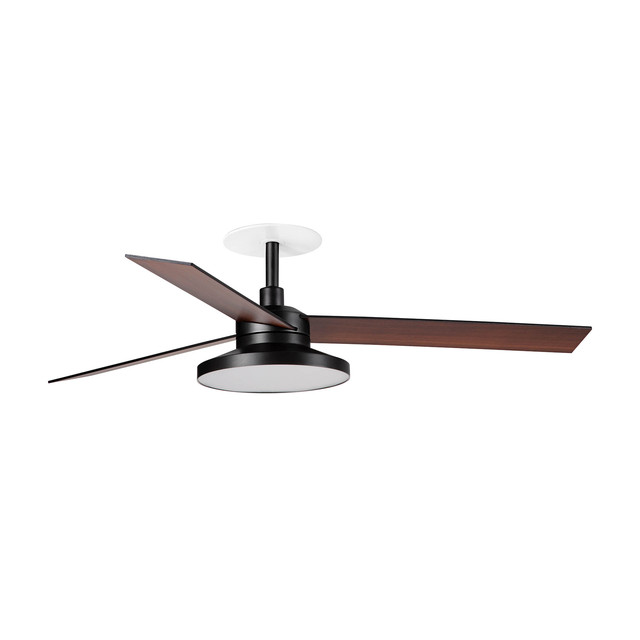 Faro Barcelona RUDDER RECESSED TAK 3 L Black/walnut fan 4000K — 34298R2C — manufacturer representative image