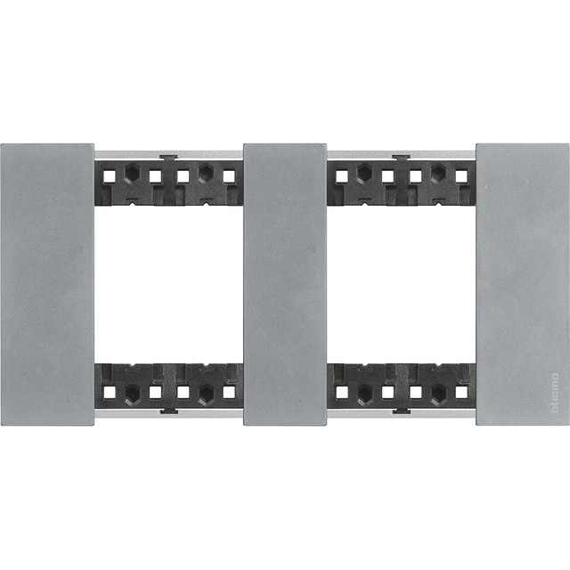 BTicino 2x2P 71mm Living Now plate — KA4802M2NW