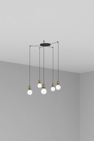 Faro Barcelona ART 5L Old gold pendant lamp — manufacturer representative image