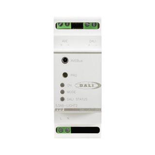 AVE AVE BUS / DALI 2 GATEWAY – 64 ADDRESSES – 16 GROUPS – AVEBUS – 2 DIN MOD. — 53AB-LIGHT2