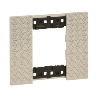 BTicino 2 modules Living Now plate — KA4802MM