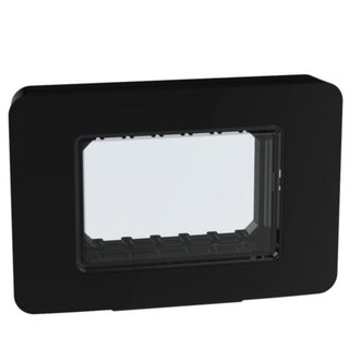 BTicino IP55 Cover plate - 3 modules - Black — 28603YD