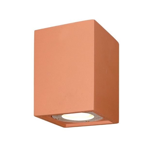 ACA Lighting SQUARE CEILING LUMINAIRE IP65 GU10 TERRACOTTA CEMENT — MK163130STC