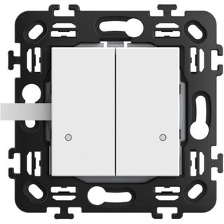 BTicino Wireless Light switch. It is equipped with two buttons to control two different connected devices — RW4003DCW