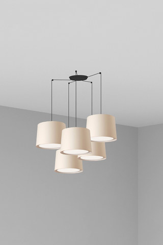 Faro Barcelona CONGA 5L Beige pendant lamp 500 — manufacturer representative image