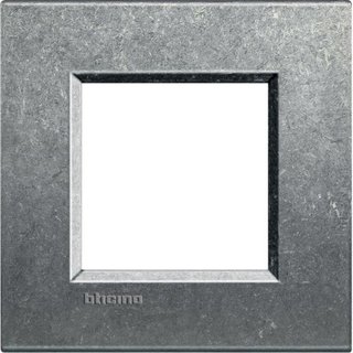 BTicino Square cover plate 2 modules - native — LNA4802NA
