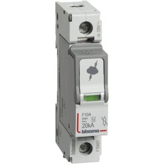 BTicino SPD - 1P - Type T2 - Imax=20kA - Up=1.2kV - Uc=320Vac - 1 module — F10AB1
