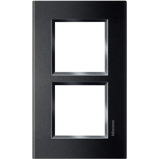 BTicino Square cover plate 2x2P 57mm Anthracite — LNA4832M2AR