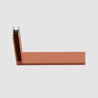Artemide A.24 - Ceiling Magnetic Track - 90° Angle (on same plane) - Brushed Copper — AQ39218
