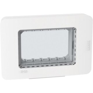 BTicino IP55 Cover plate - 3 modules - white — 28603YW