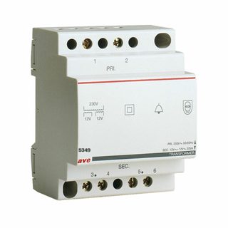 AVE Transformer 230/12-24Vac 40VA – 4 modules — 5349