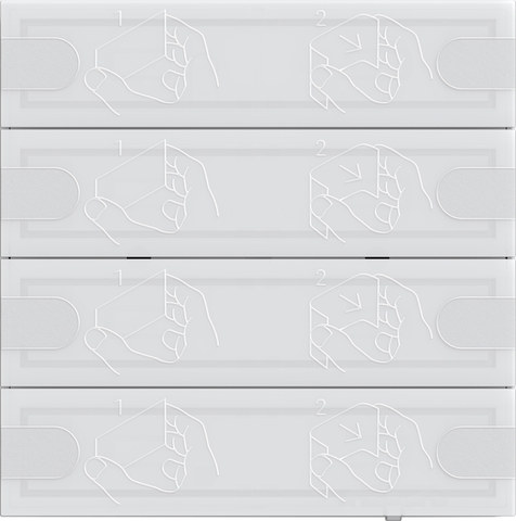 Gira PB sens.4.95 Komfort 4-g OneKNX white — manufacturer representative image