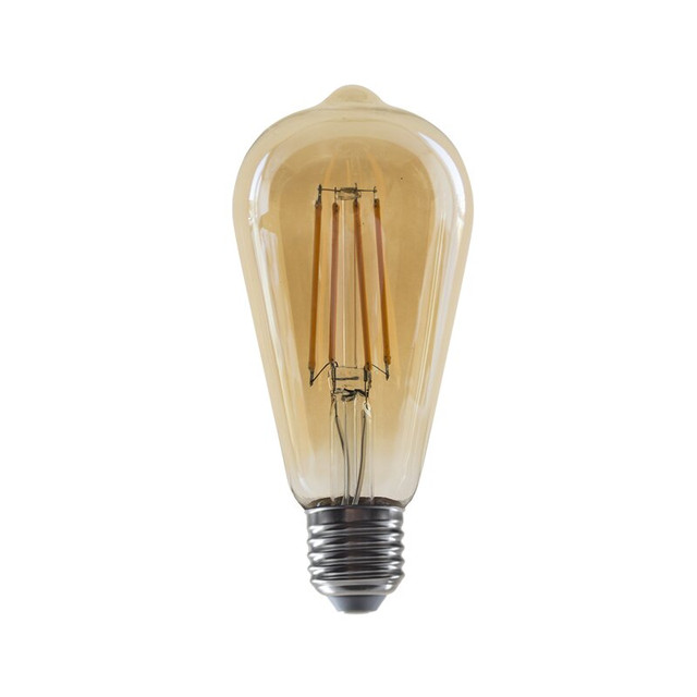 ACA Lighting LED FILAMENT E27 DIM ST64 8W AMBER 2700K 230V AC 900LM RA80 30000H 360° — CONDI8WWDIMAM