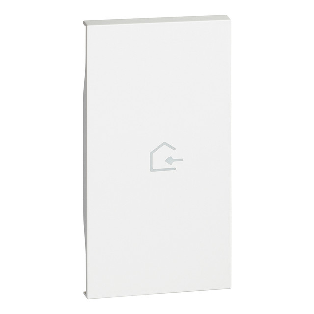BTicino Lightable cover, 2 modules - COMING IN symbol. For devices item K4672M2L and item K4652M2. White. — KW01MH2BACK