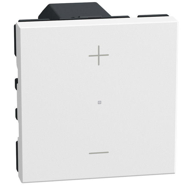 BTicino Universal pushbutton dimmer - with neutral, 3 wires - 2 modules - white — YW4418M2