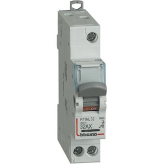 BTicino Disconnector with signalling lamp - In= 32A -1P - 1 module — F71NL32