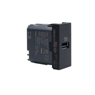 BTicino Single USB charger - 1 x Type-A - 5 V= - 3 A - 15 W — JB4191A
