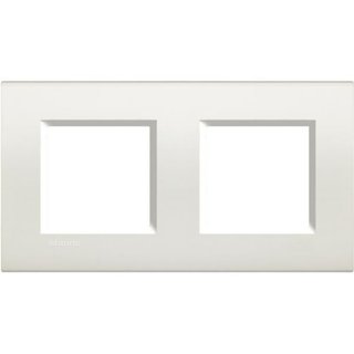 BTicino Square cover plate 2x2P 71mm White — LNA4802M2BI