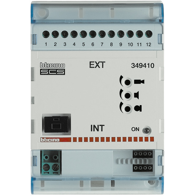 BTicino 4 DIN analogue / 2-wires interface — 349410