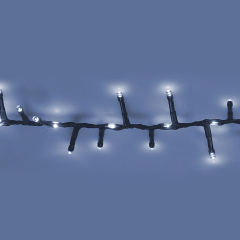 ACA Lighting XMAS CLUSTER LED LIGHTS 1060 WATERFALL EFFECT WW 5mm BULB BLACK LEADWIRE 3m IP44 ADAPTER 220/240VAC-18VDC 6W 15 FUNCTIONS MEMORY& 8/16 TIMER L15m — manufacturer representative image