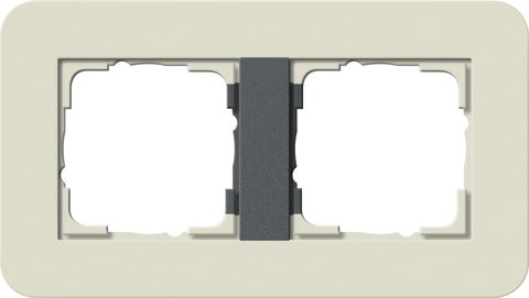 Gira E3 cover frame sand soft touch with anthracite carrier frame sand Soft Touch with anthracite carrier frame — 0212427