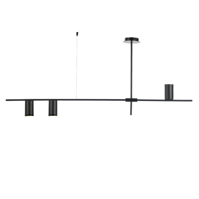 ACA Lighting CEILING LUMINAIRE 3ΧGU10 BLACK METAL 130Χ12ΧΗ53CM ARISTO — OD843C130B