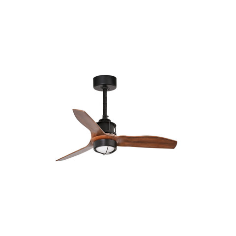 Faro Barcelona JUST FAN S Black/walnut fan 3000K — manufacturer representative image