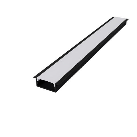 ACA Lighting NORM ALUMINUM PROFILE BLACK WITH OPAL COVER 2m/pc — manufacturer representative image